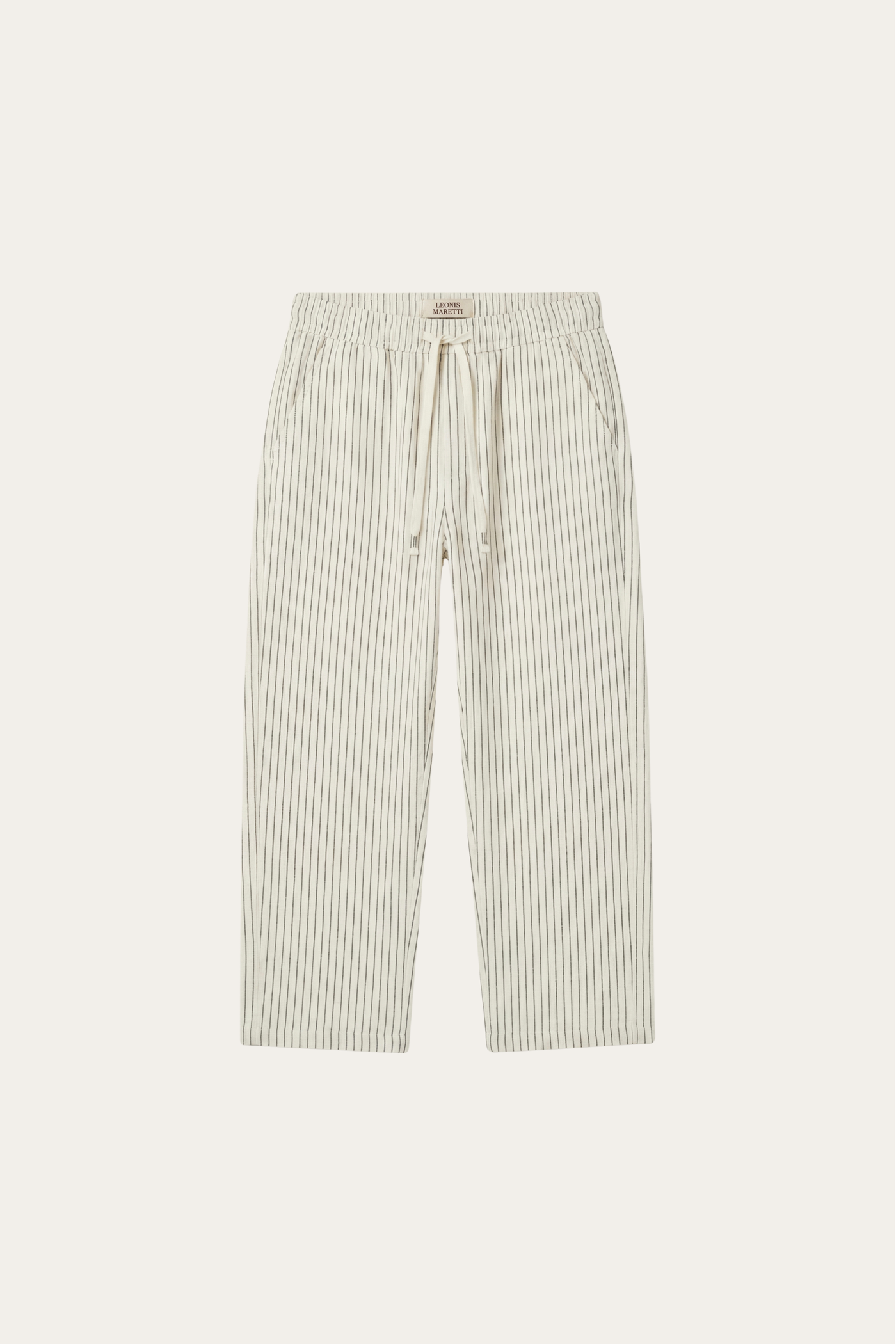Siena Linen Trousers Beige Stripe