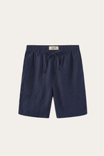 Rimini Linen Drawstring Shorts Blue