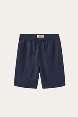Rimini Linen Drawstring Shorts Blue