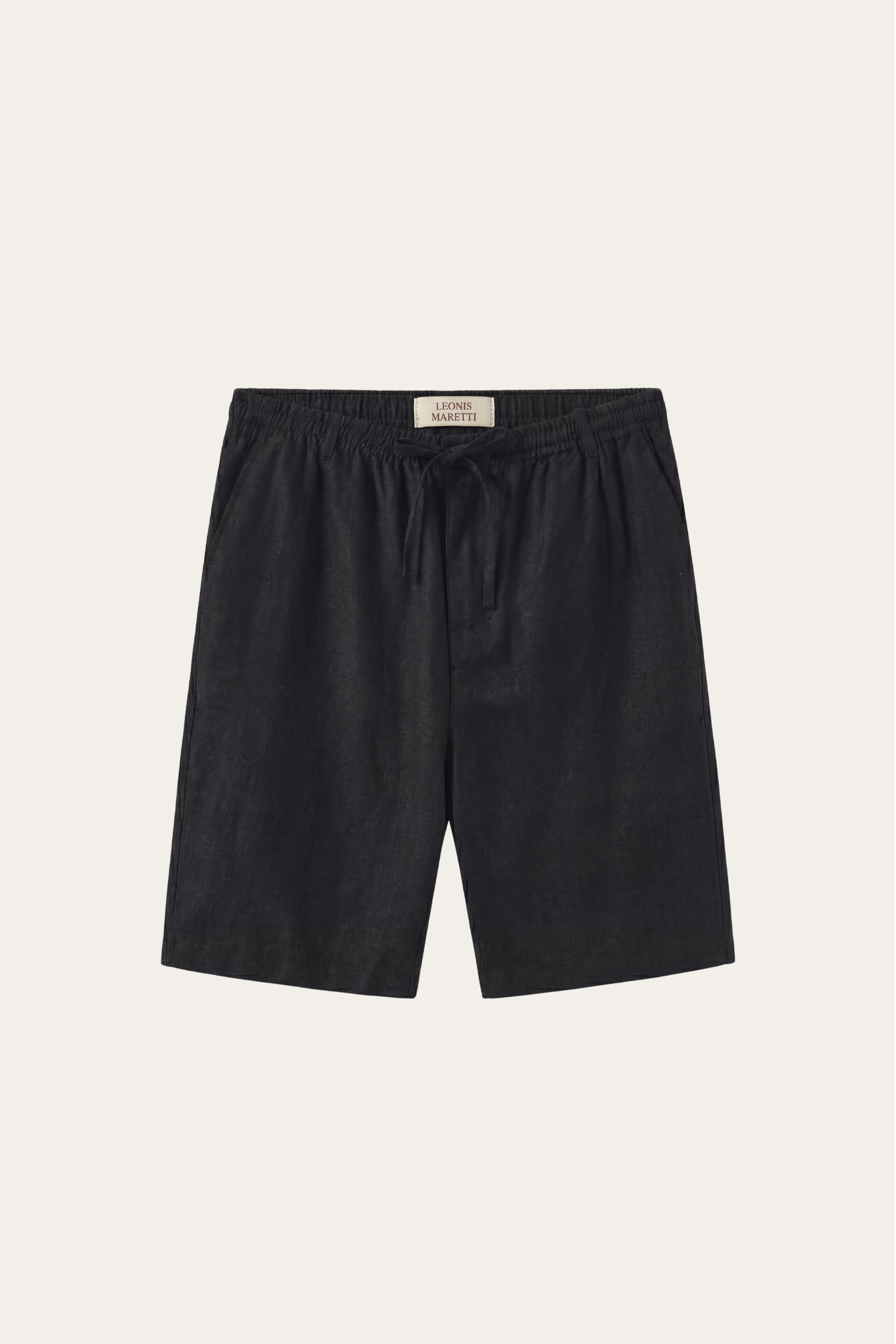 Rimini Linen Drawstring Shorts Black
