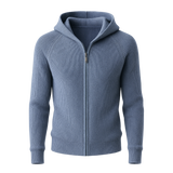 Amalfi Merino Hooded Sweater Light Blue