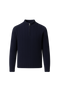 Lerano Cashmere Half-Zip Knit Navy