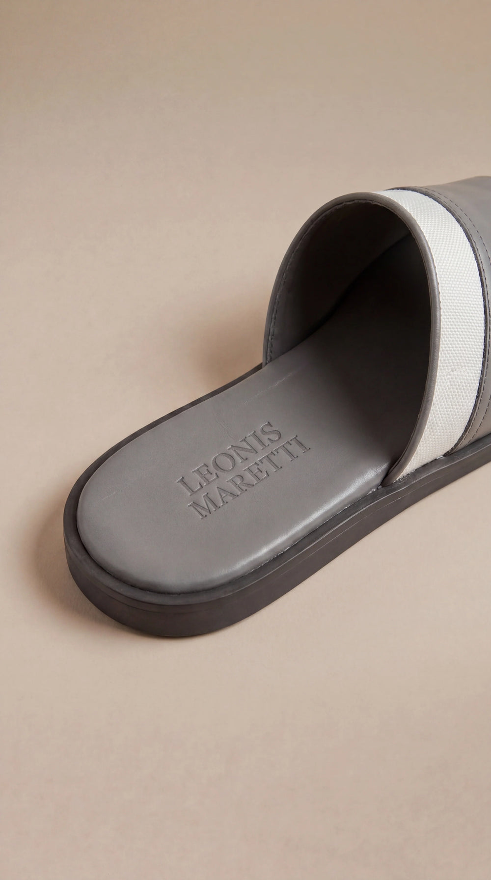 Portofino Leather Sandal Grey