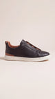 Leomar V2 Leather Slip-On Black Tan
