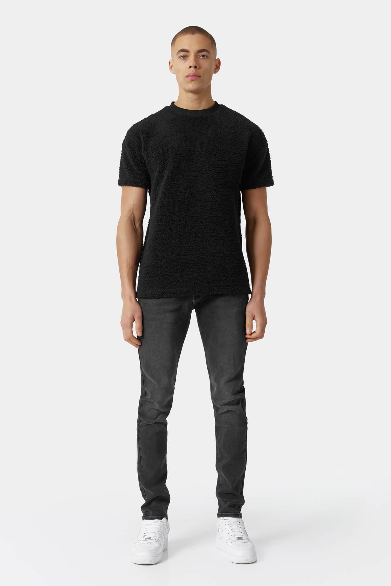 Teddy Knit T-Shirt Black