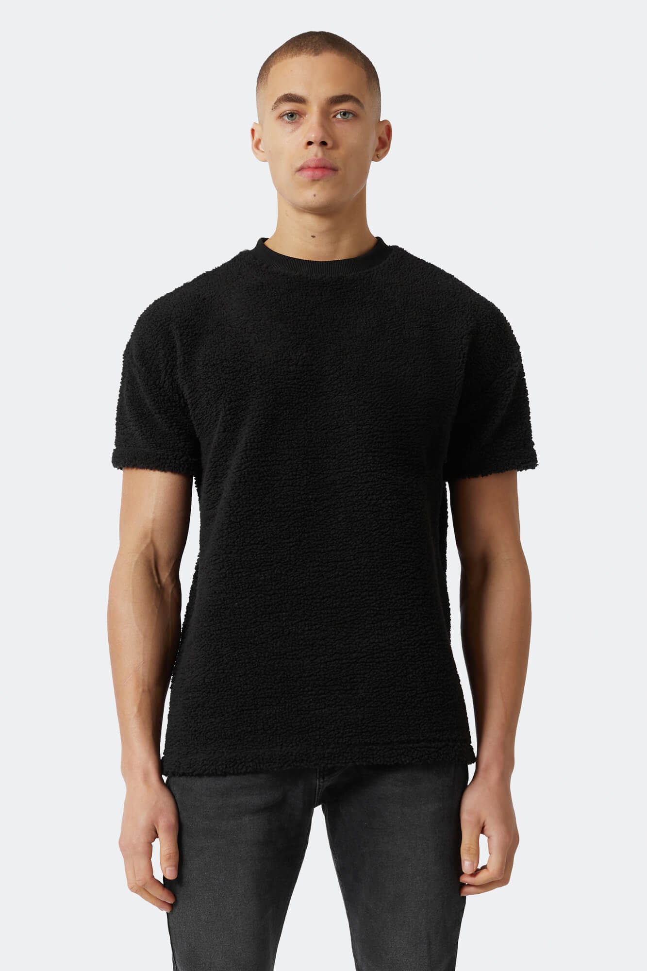 Teddy Knit T-Shirt Black