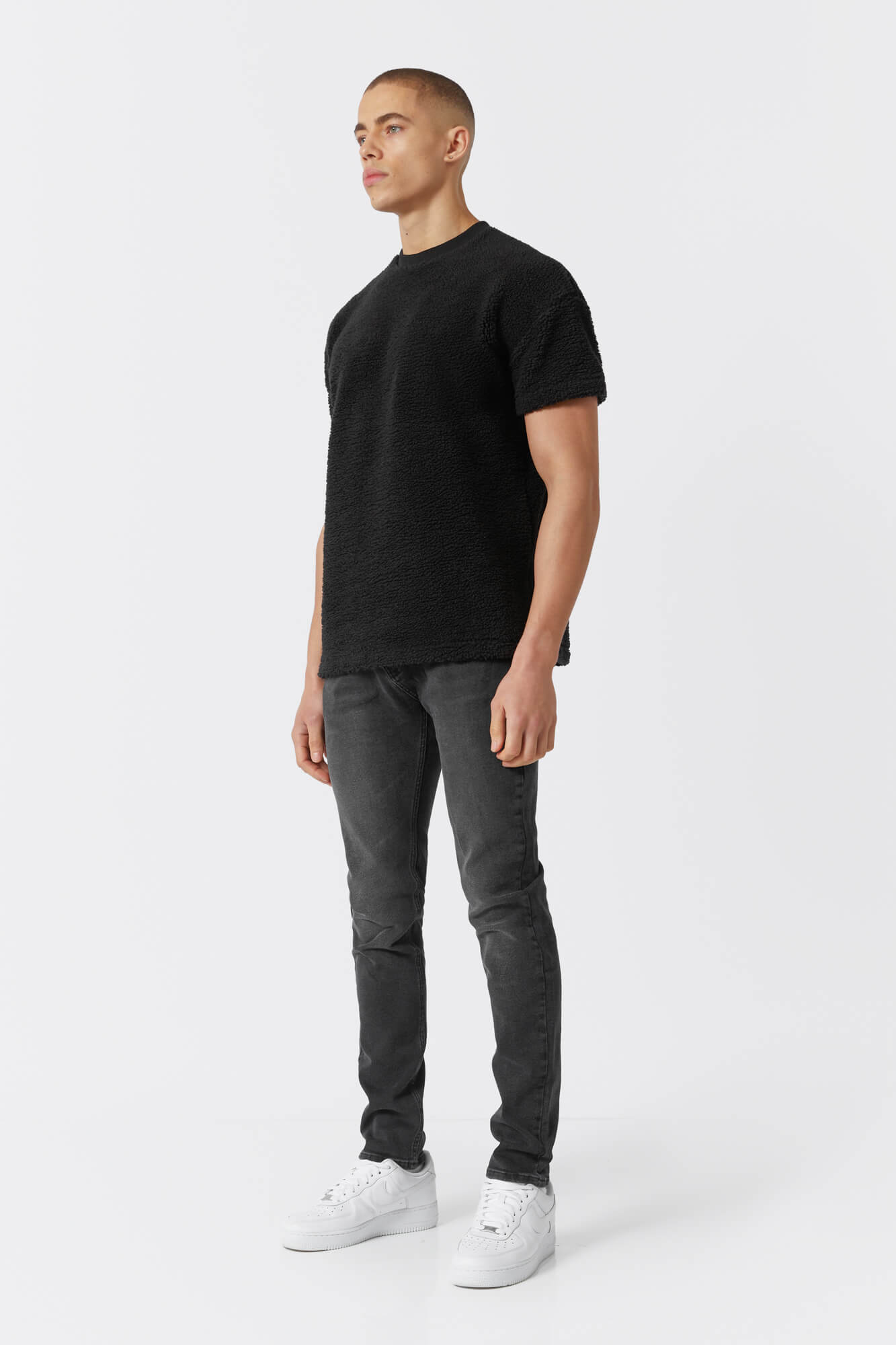 Teddy Knit T-Shirt Black