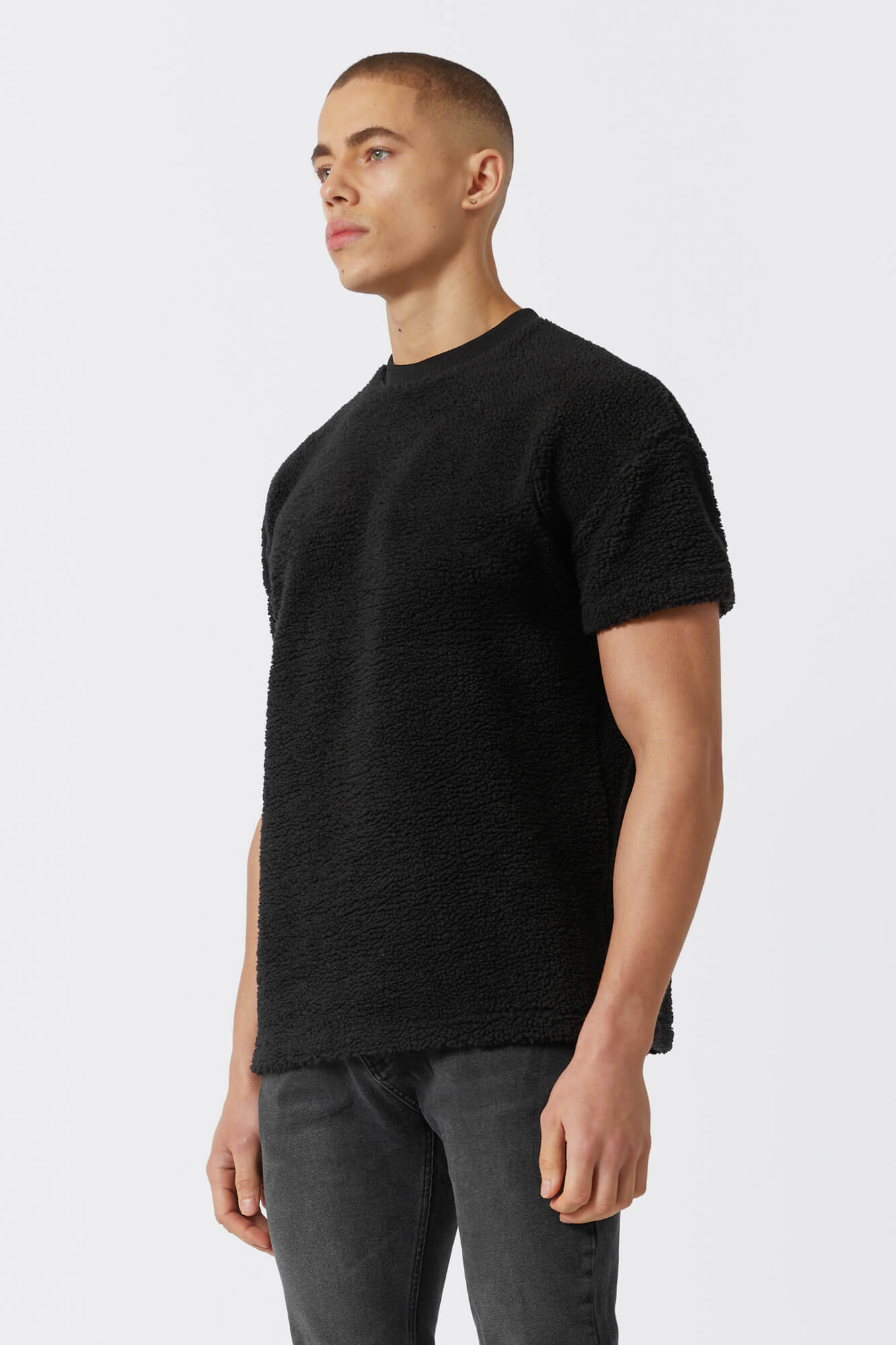 Teddy Knit T-Shirt Black