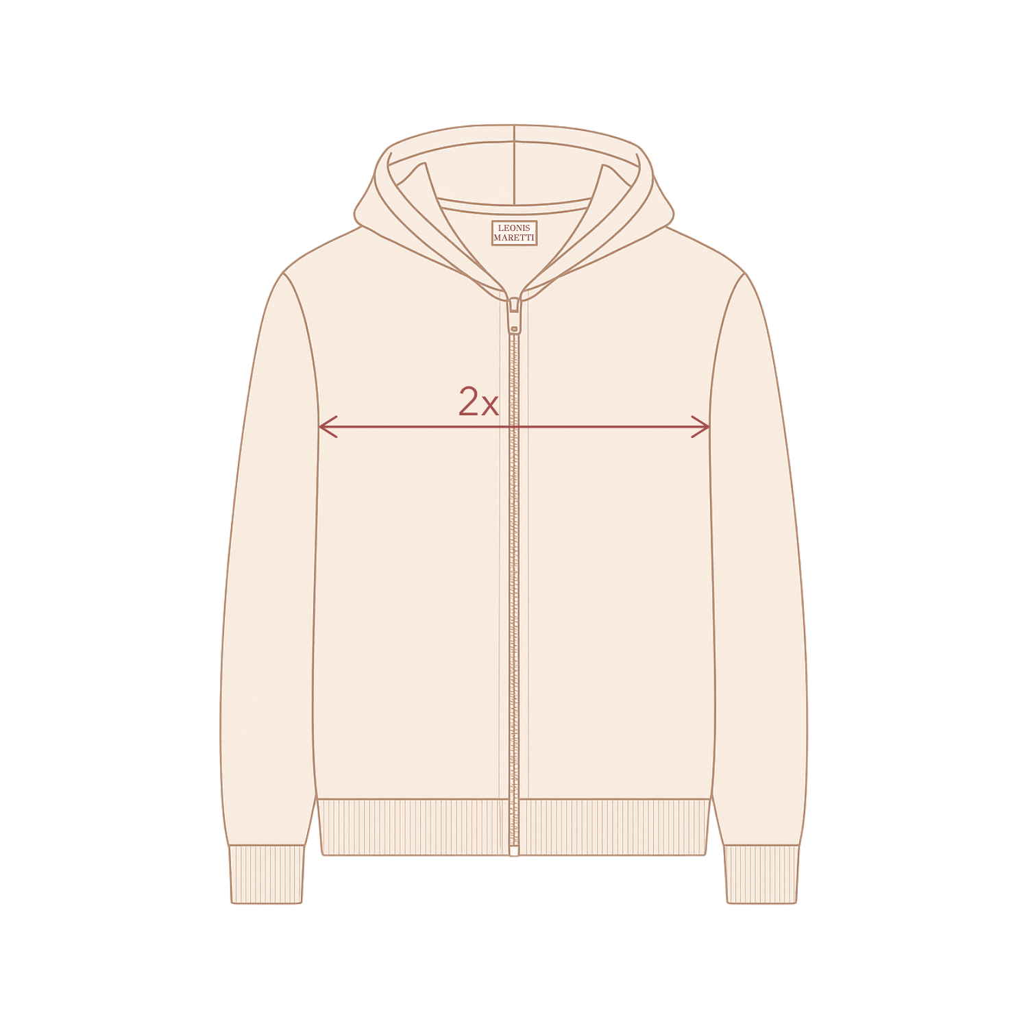 How to measure chest on a hooded zip sweater