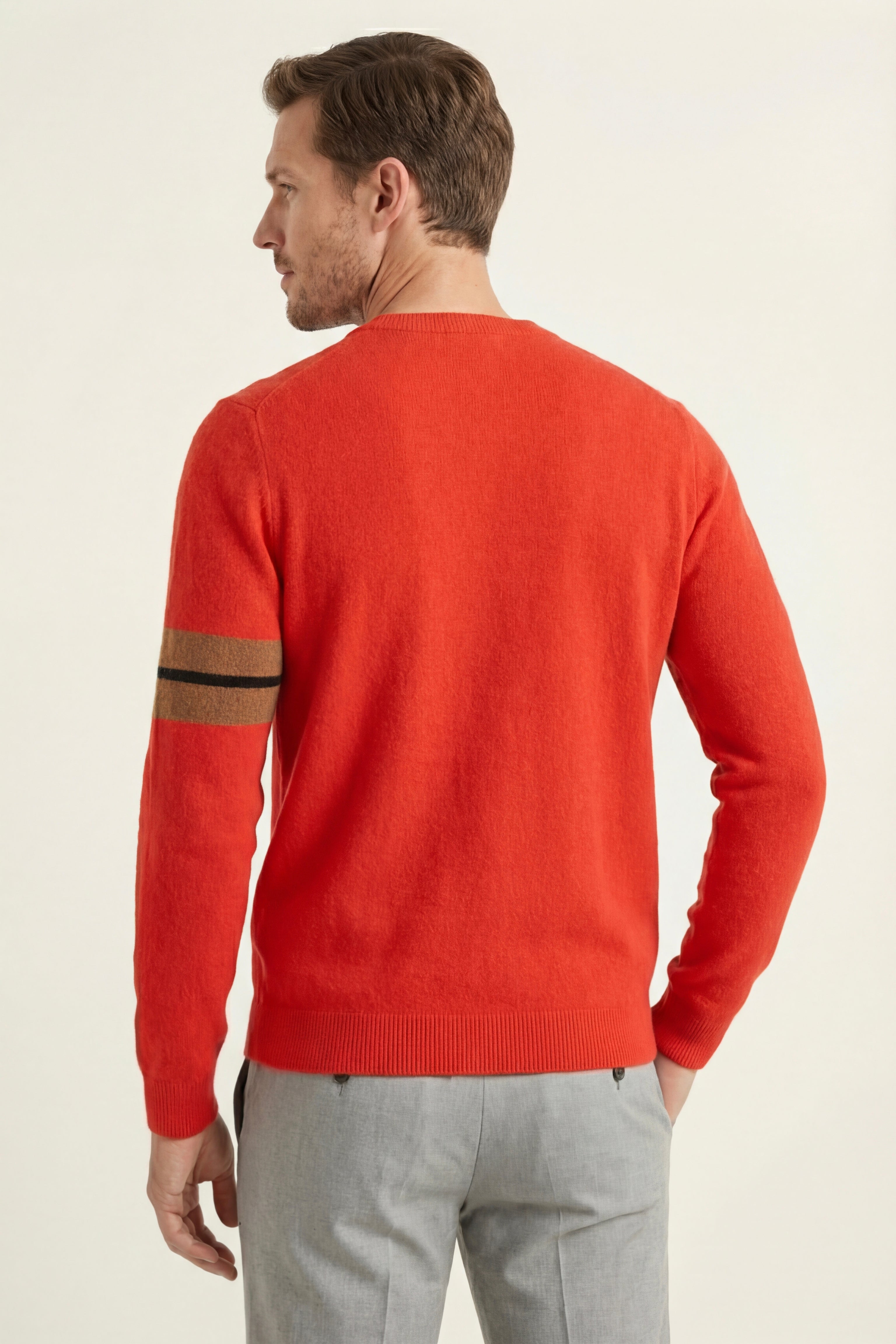 Valeno Cashmere Crewneck Sweater Red