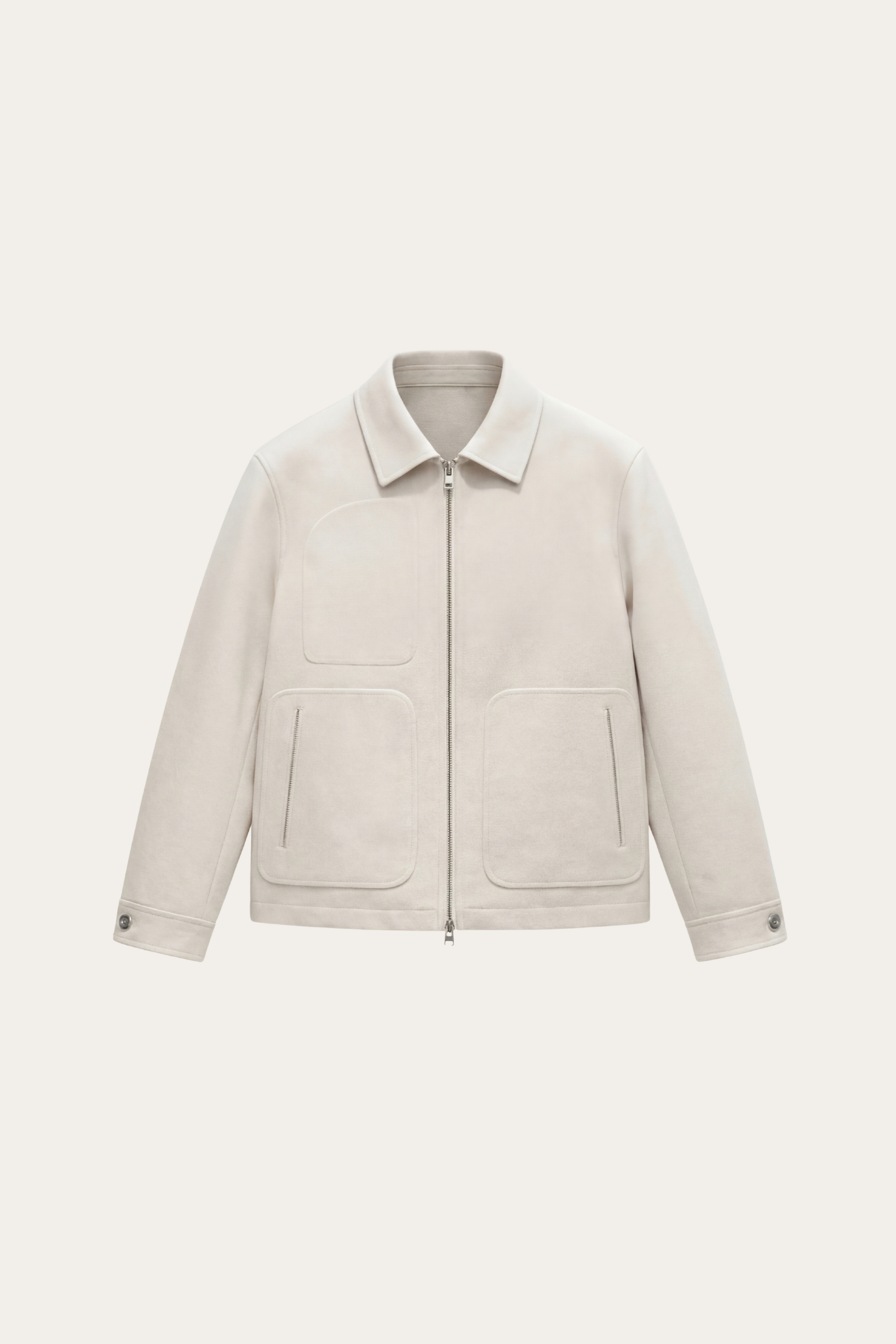 Carlo Zip Jacket Ivory