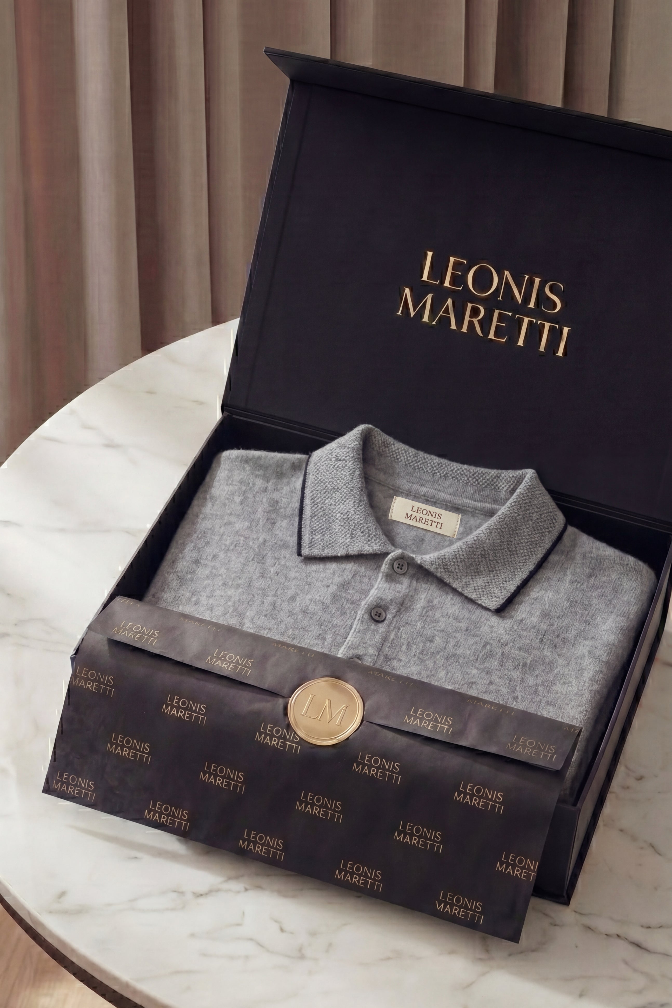Morino Merino Knit Polo Grey